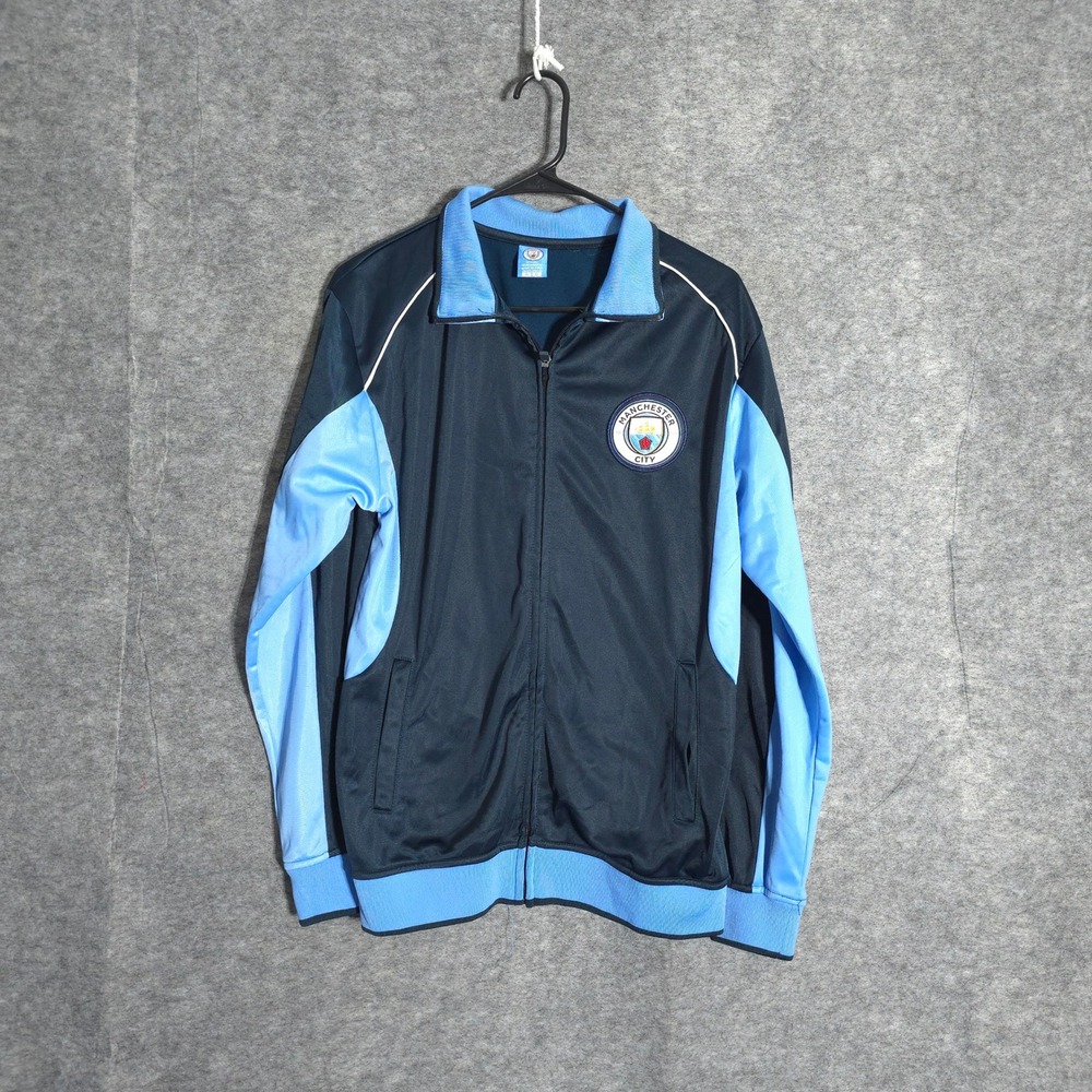 Manchester City FC Jacket Mens S Blue Full Zip Track Soccer 150123 Icon Sports